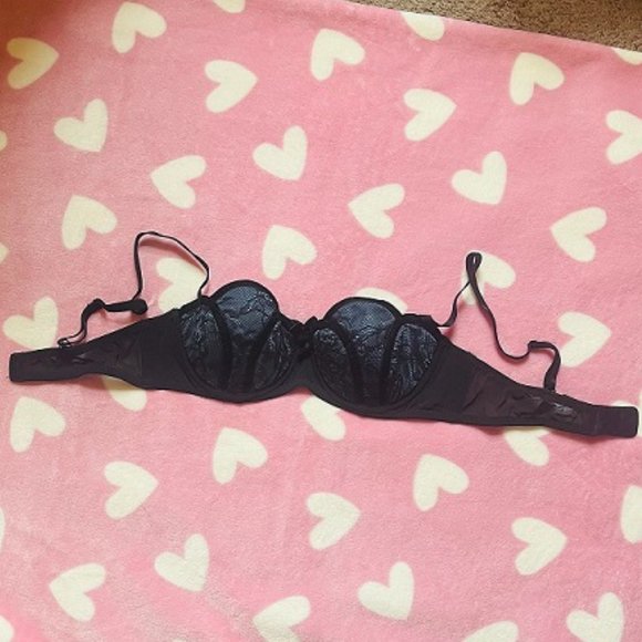 Kiss Me Deadly blue & black lace Tempest bra 32C - Picture 4 of 6